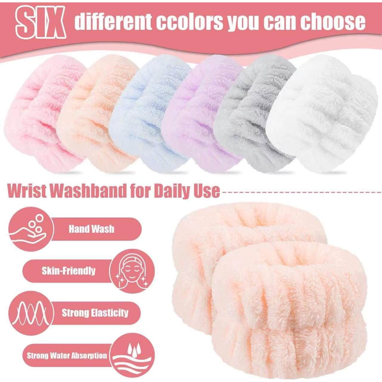 Juego de 12 bandas de muñeca Anmieciu microfibra colores