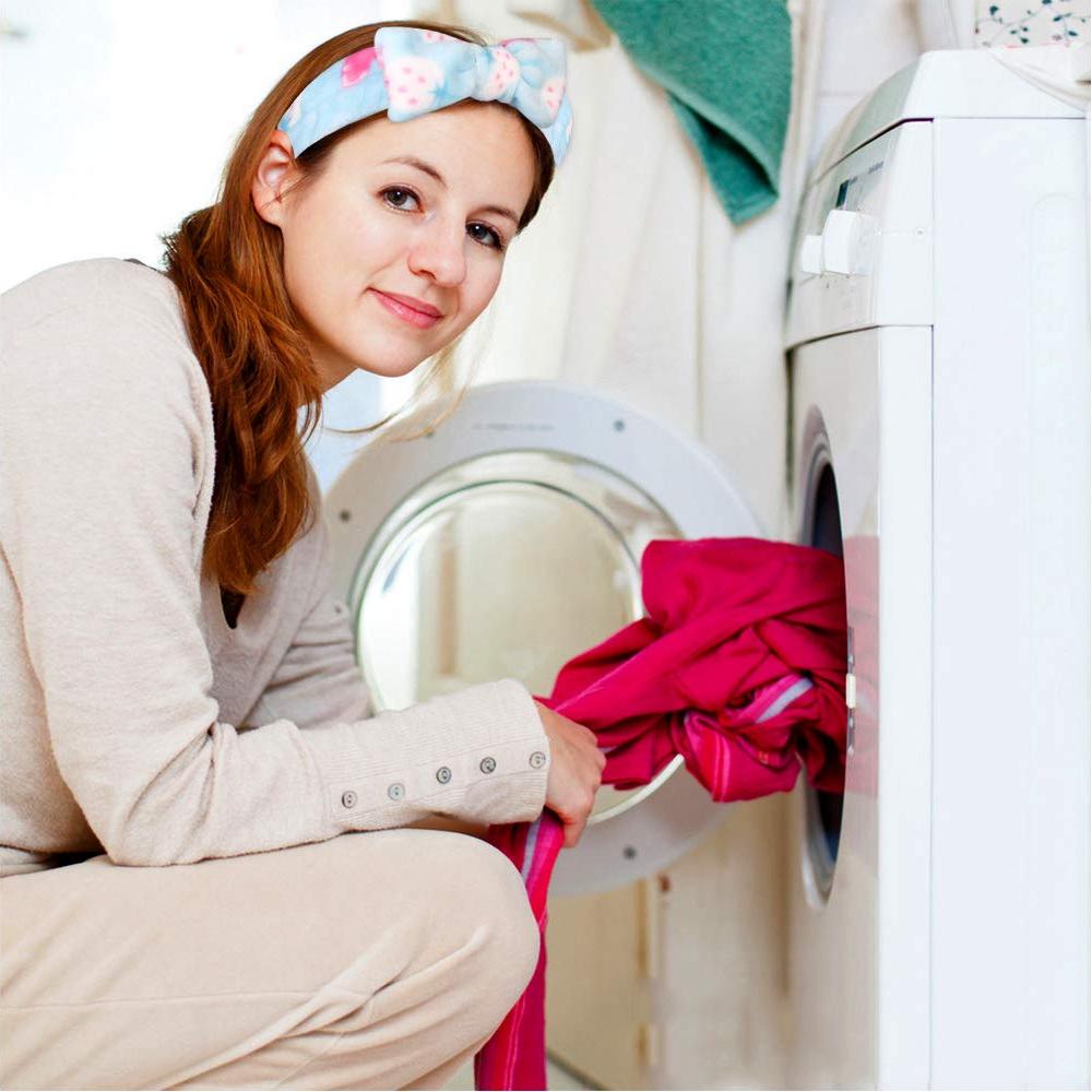 Paquete de 8 diademas de felpa coral Hishexin para spa y maquillaje