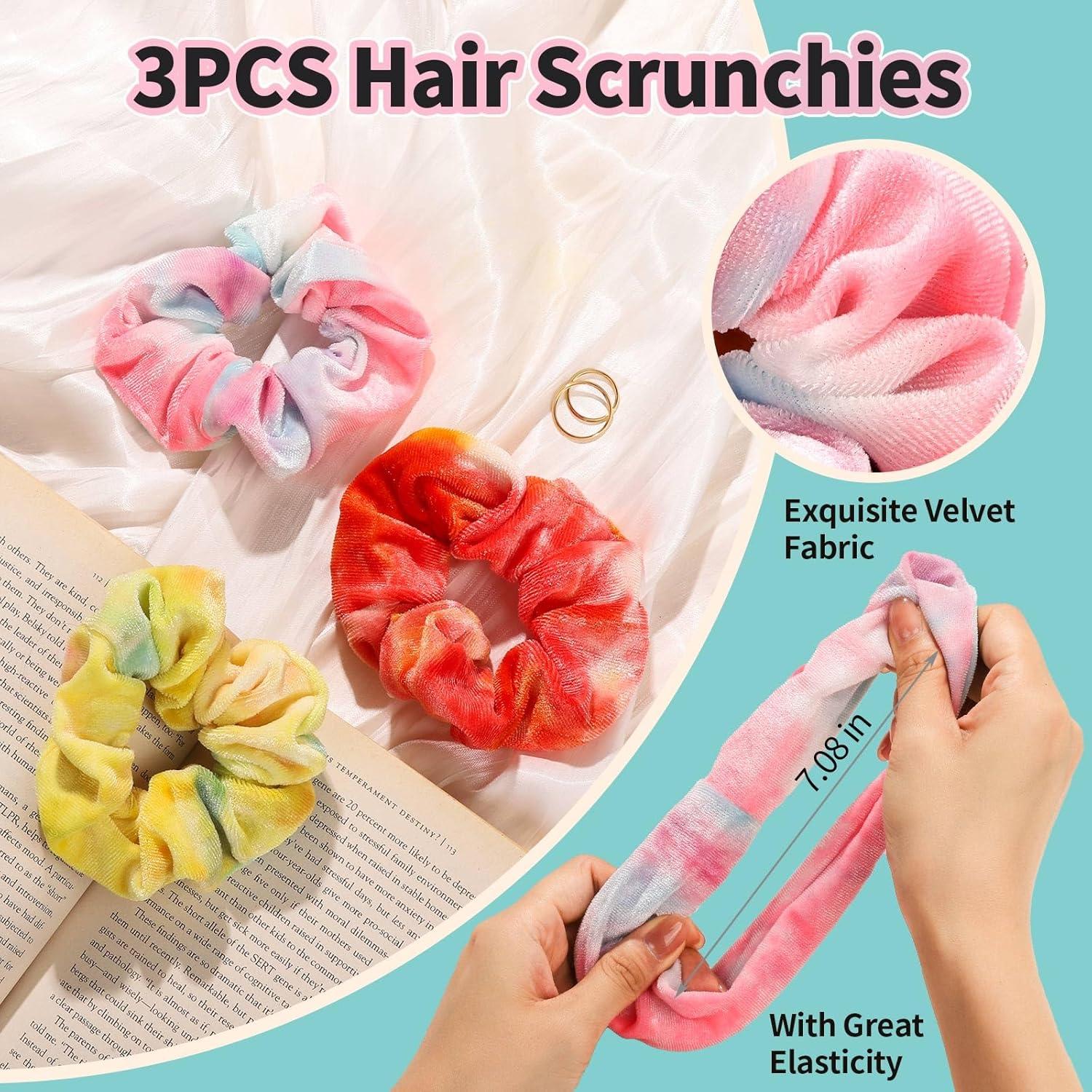 LEOBRO Banda para la Cabeza Spa y Scrunchies - 3 Colores