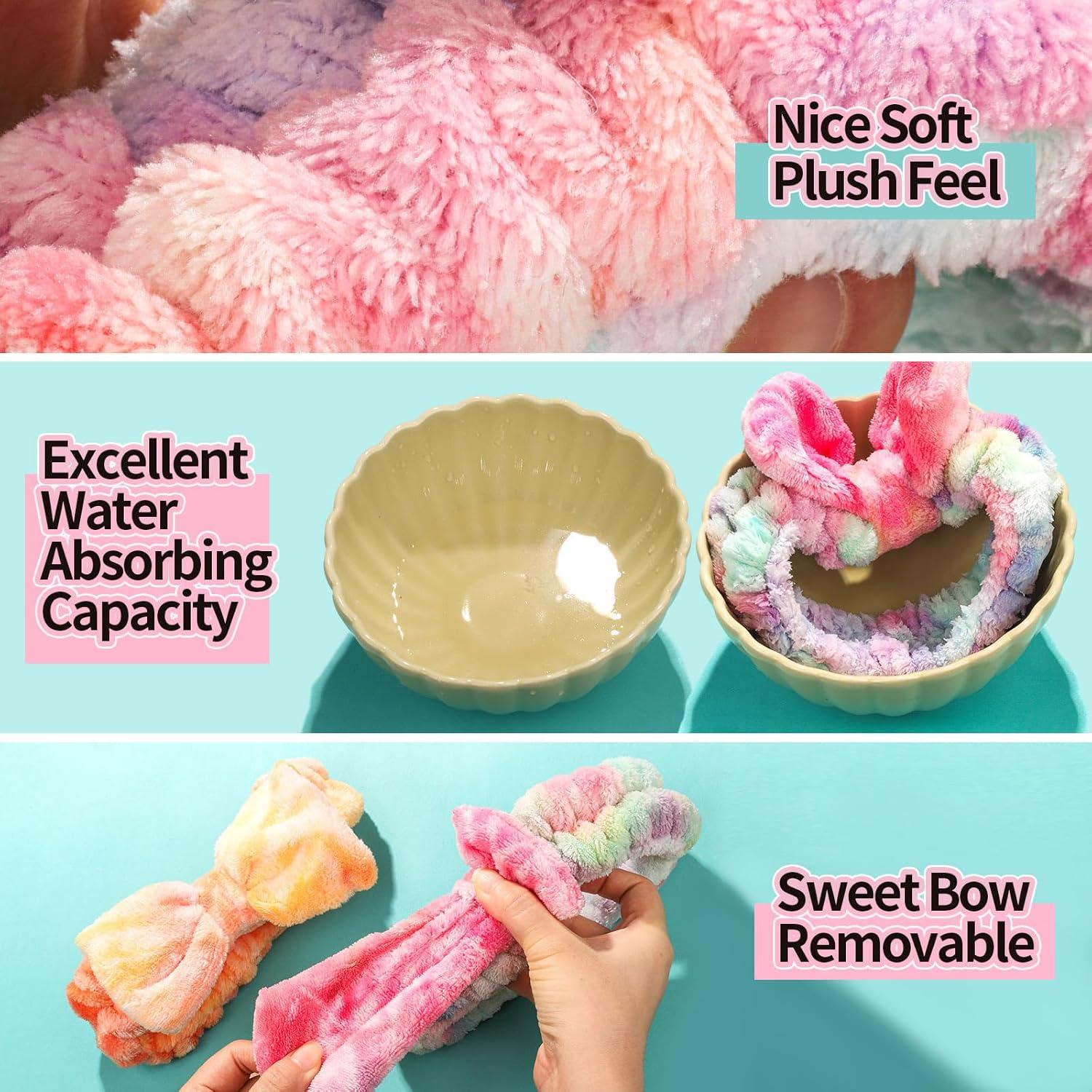 LEOBRO Banda para la Cabeza Spa y Scrunchies - 3 Colores