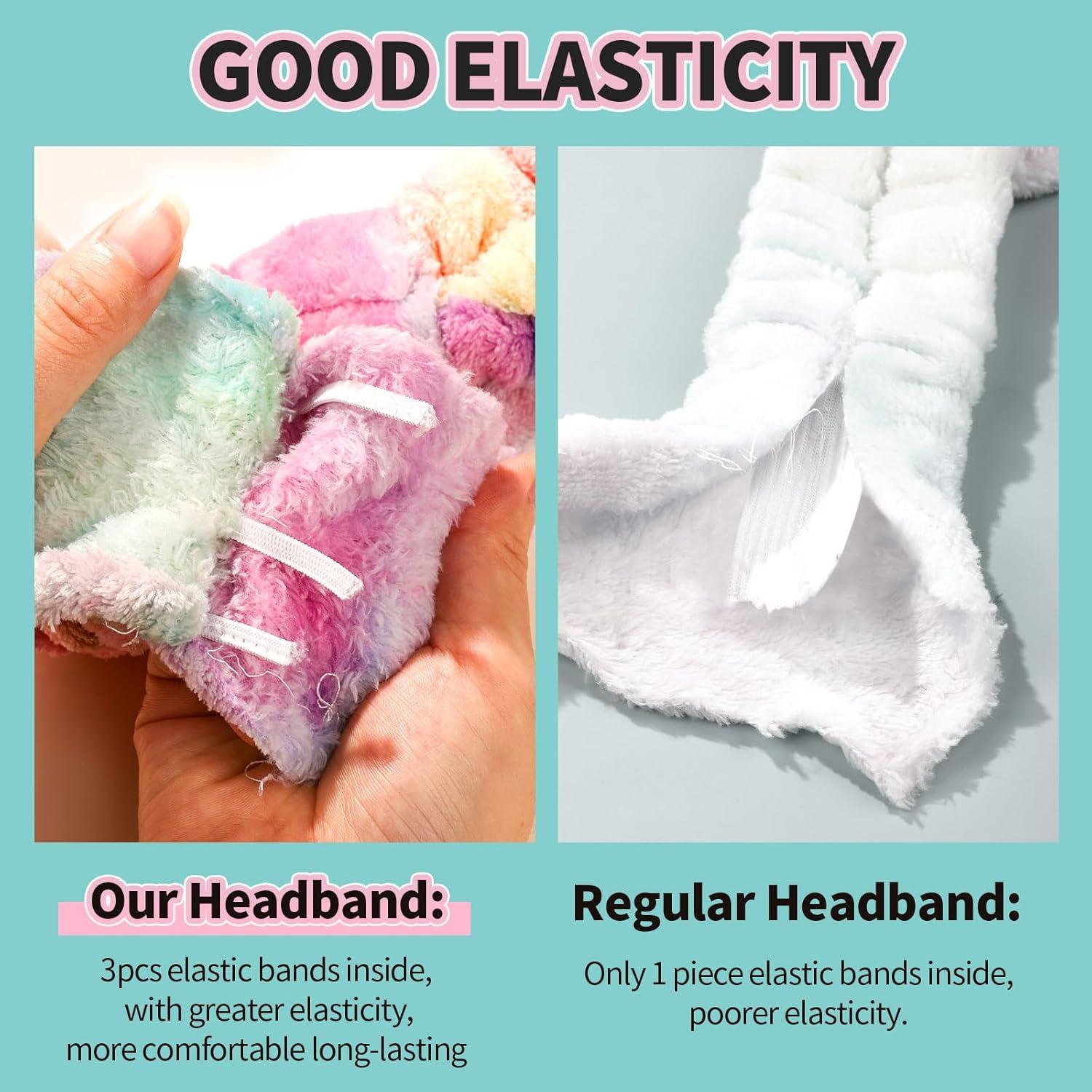 LEOBRO Banda para la Cabeza Spa y Scrunchies - 3 Colores