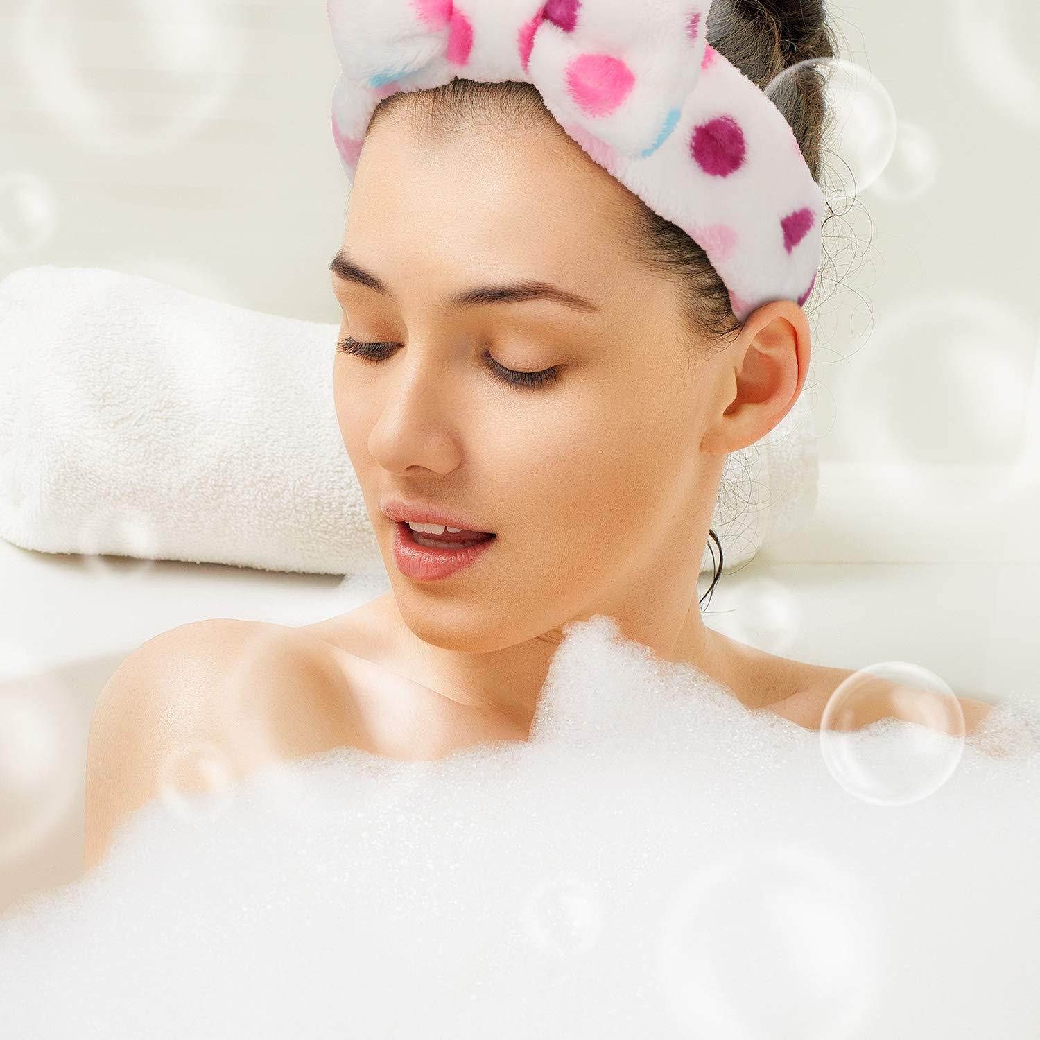 Hicarer 3 Bandas de Spa Microfibra para Maquillaje Facial