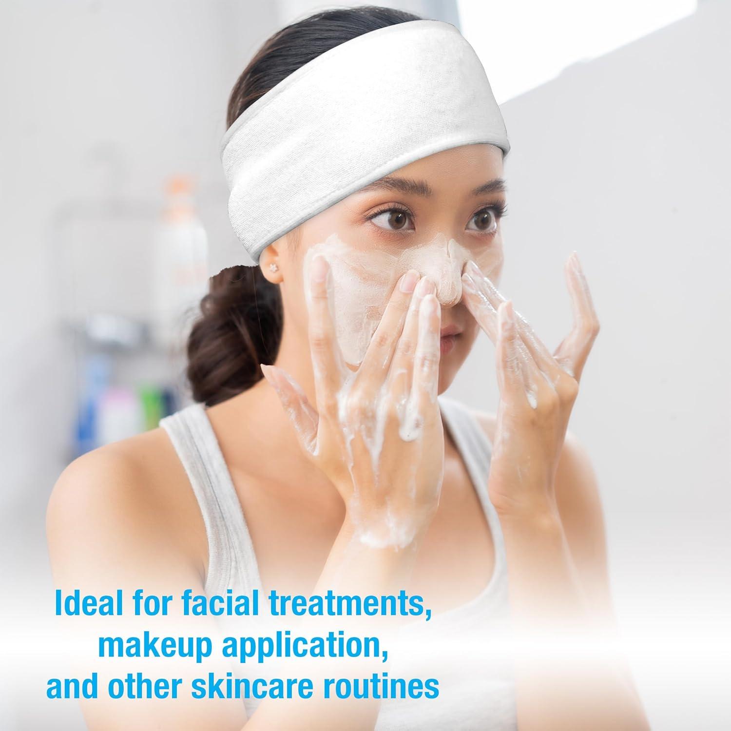 Cinta de cabeza ajustable Eurow Luxe microfibra blanca 61 cm