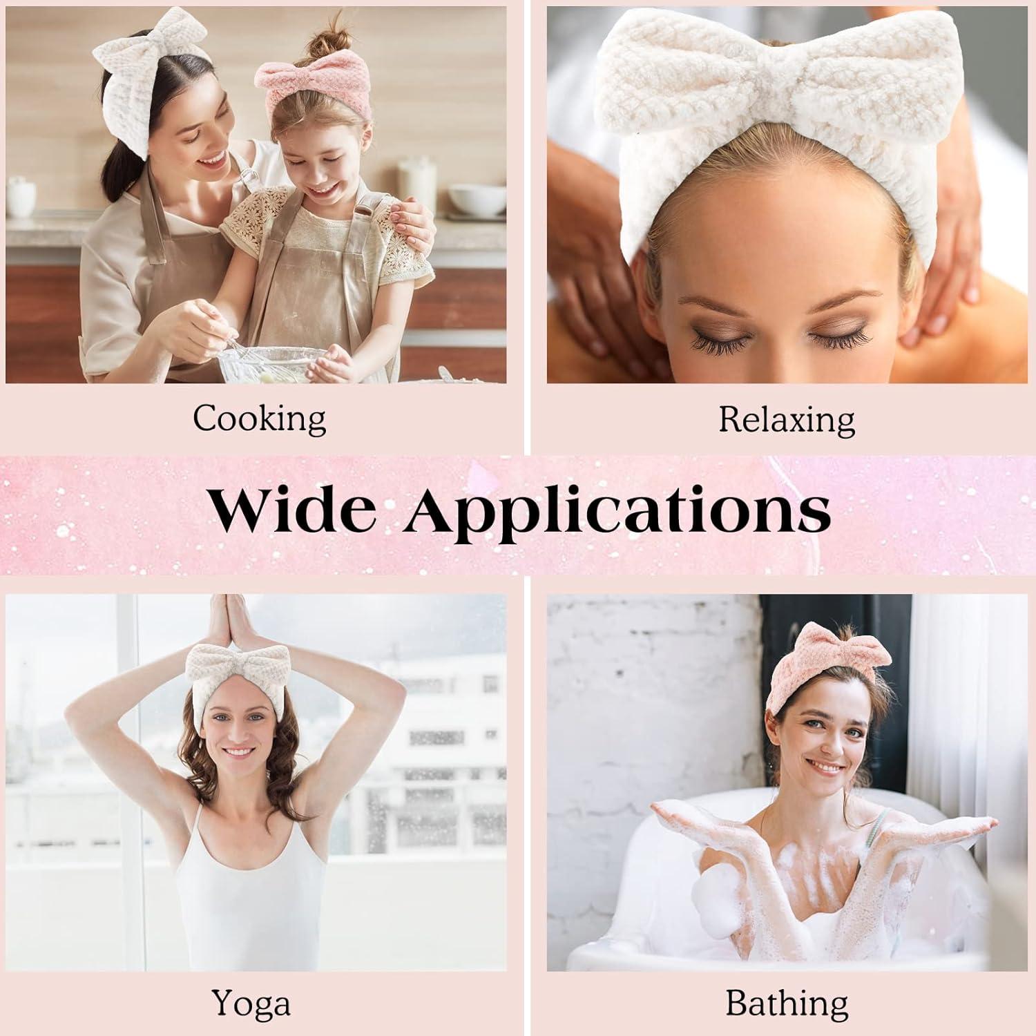 Paquete de 2 diademas de spa ACO-UINT microfibra suaves