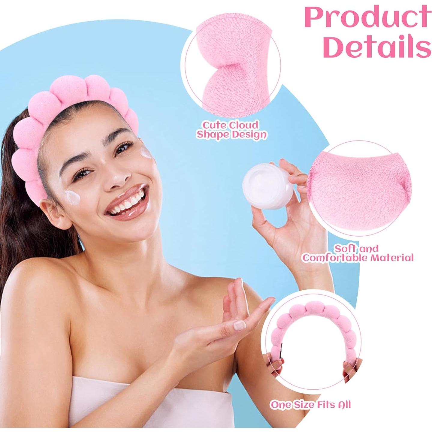 Diadema de Spa Rosa Araluky para Cuidado Facial y Yoga