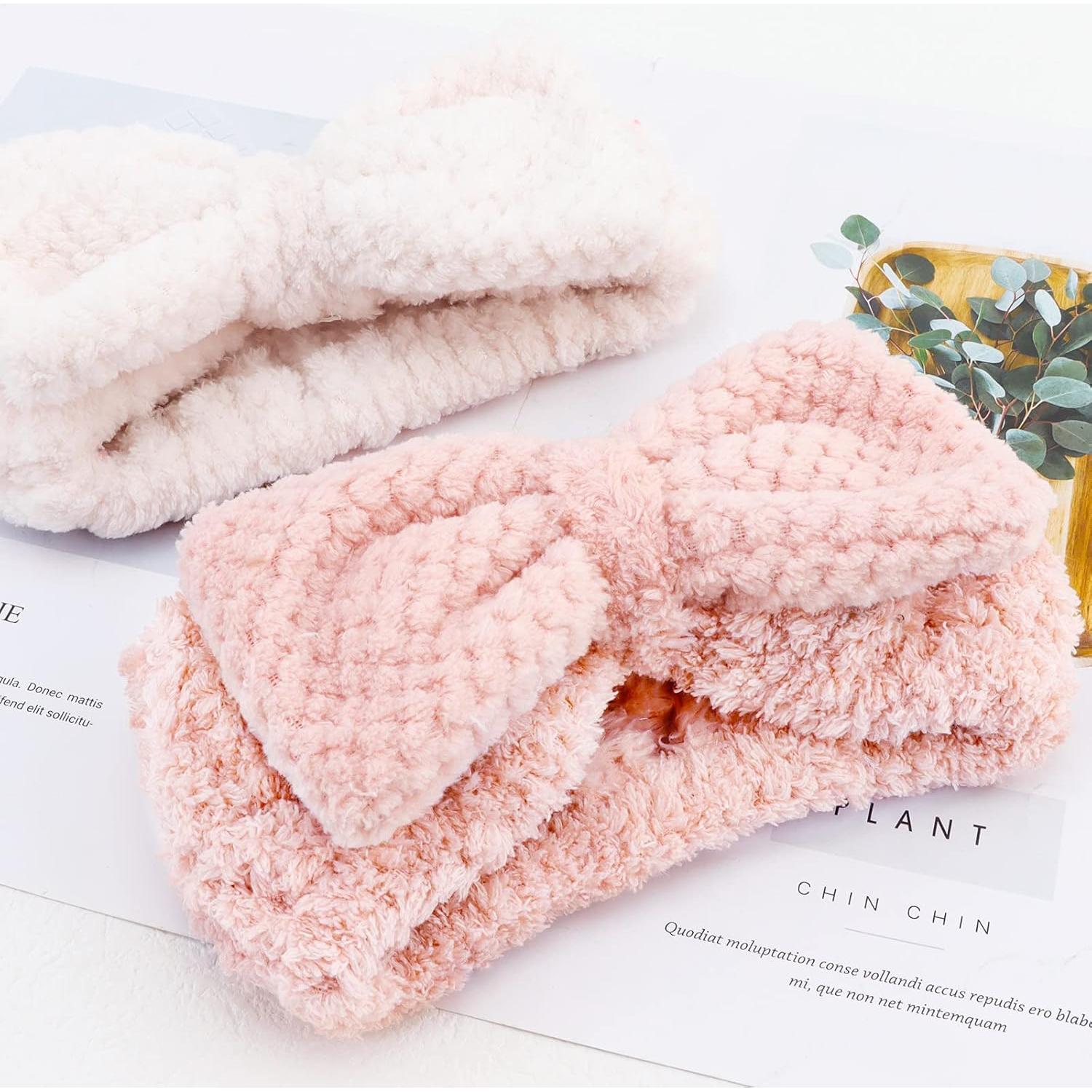 Banda de Spa YISSION 2PCS Microfibra Elástica para Cuidado Facial