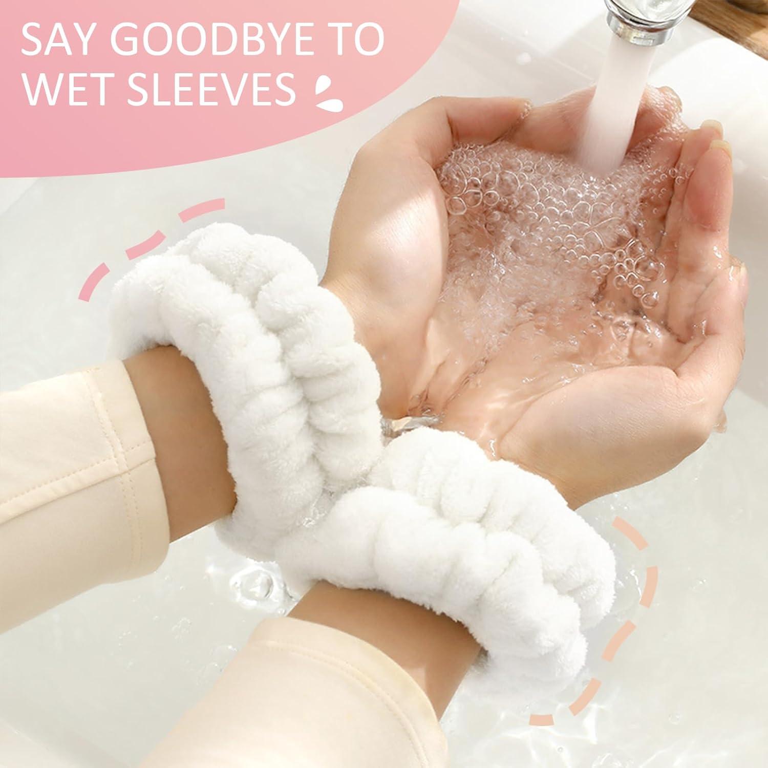 Conjunto de Lavado Facial EIMMBD 9 PZS Microfibra Rosa Blanco