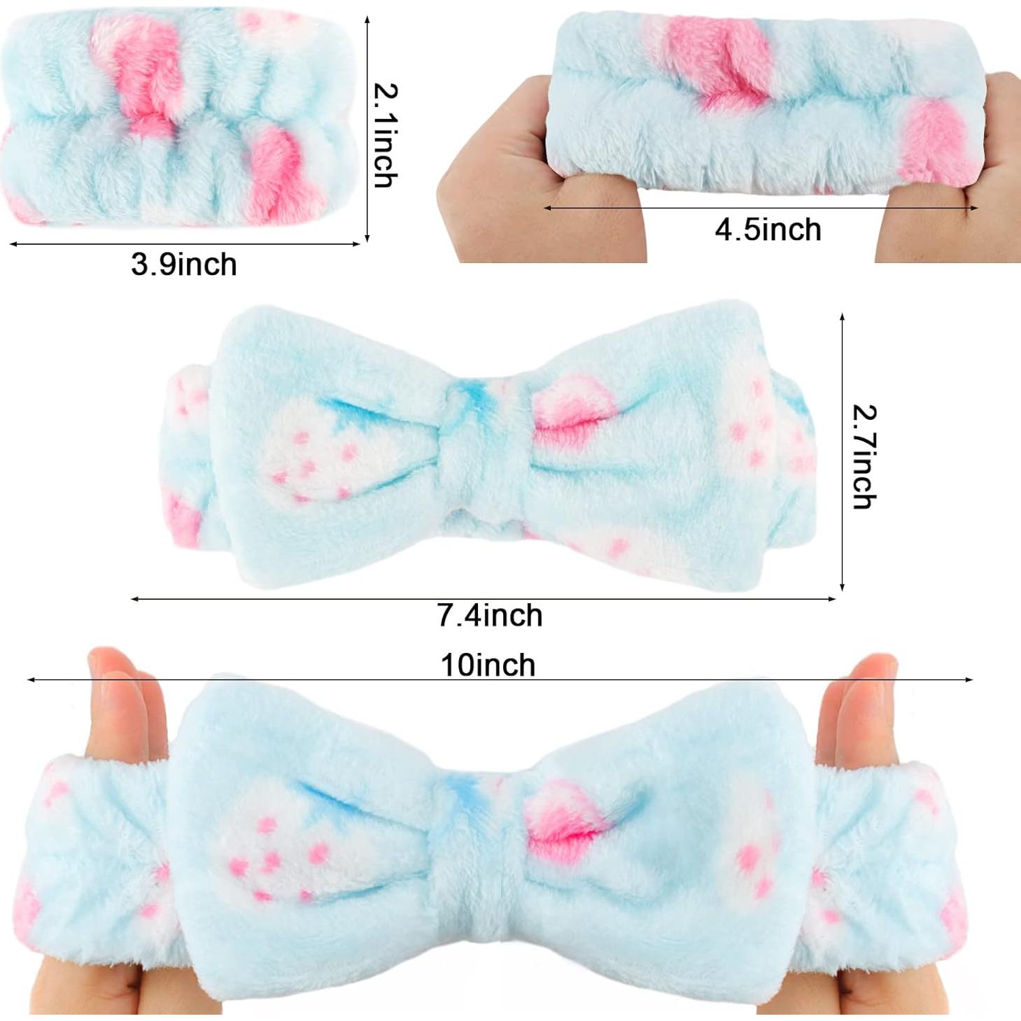 Conjunto Diademas y Muñequera Spa WHAVEL 6 Piezas Fresa