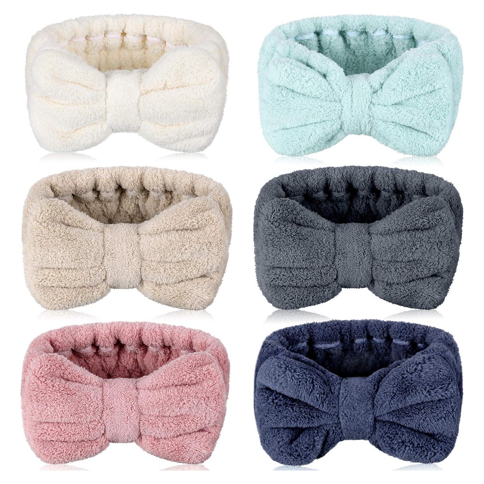 Diademas de Microfibra WILLBOND 6 Piezas con Lazo Ajustables