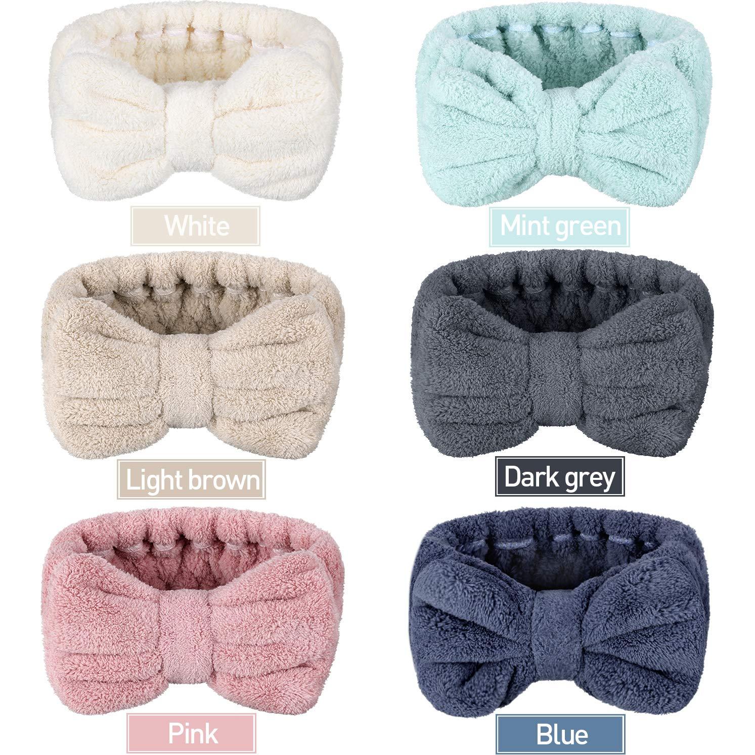 Diademas de Microfibra WILLBOND 6 Piezas con Lazo Ajustables