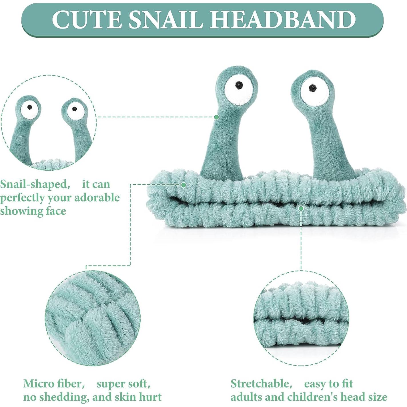 Diadema de Spa WLLHYF Verde Microfibra Suave Caracol