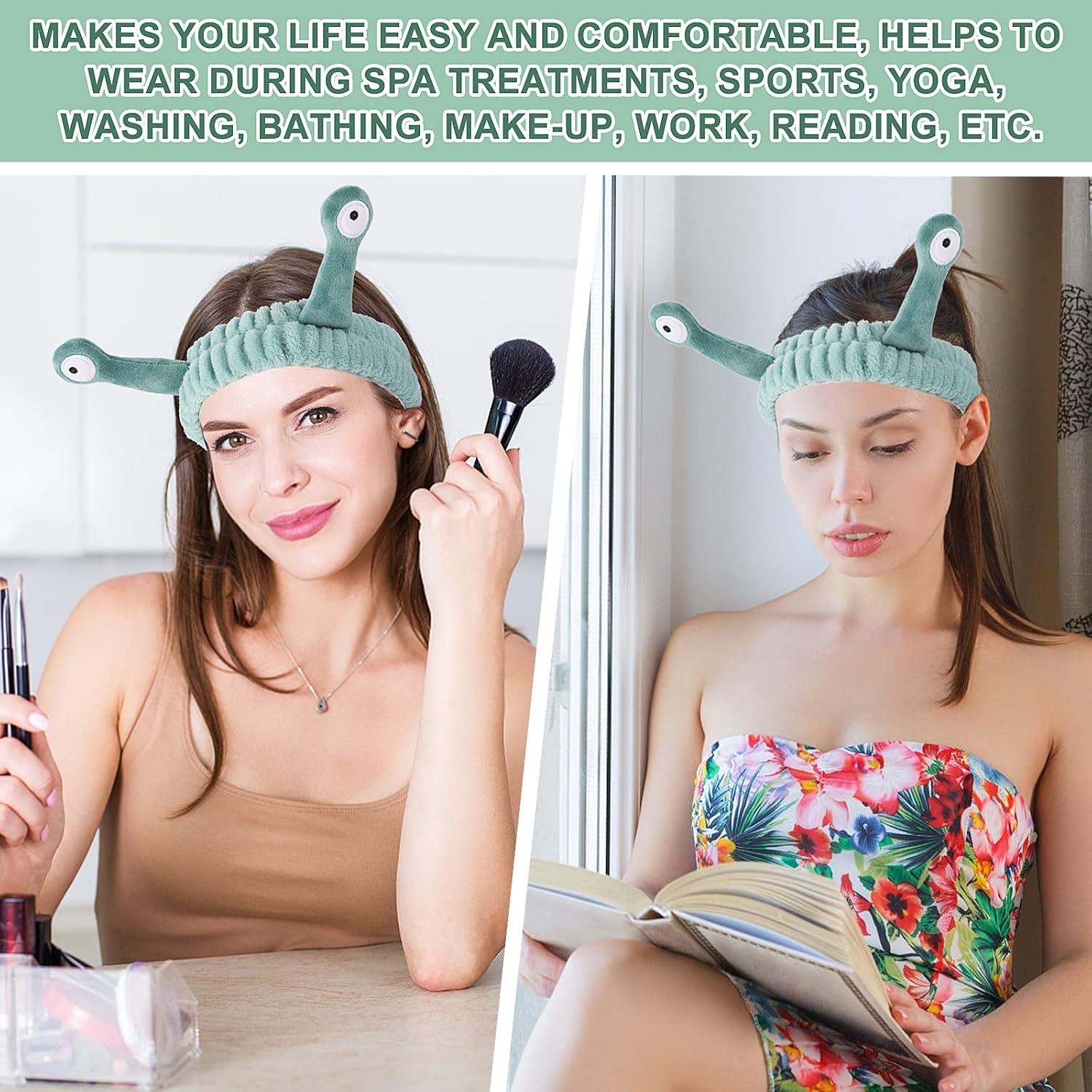 Diadema de Spa WLLHYF Verde Microfibra Suave Caracol