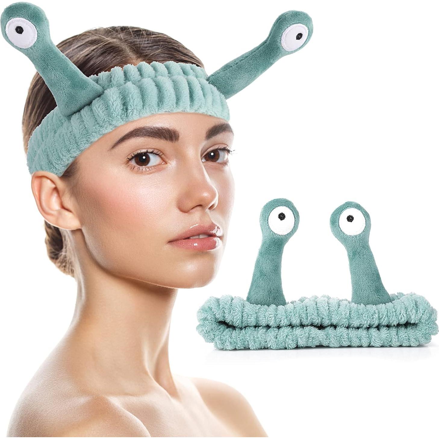 Diadema de Spa WLLHYF Verde Microfibra Suave Caracol