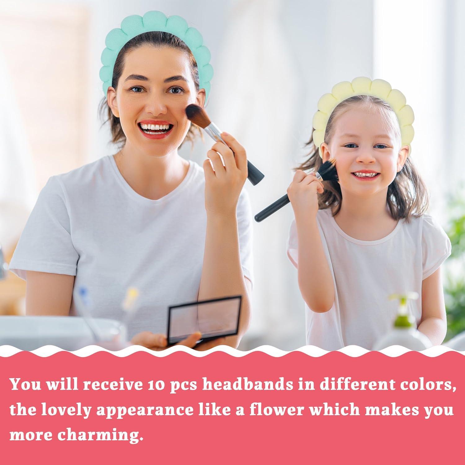 10 Bandas de Spa RAISEY para Maquillaje y Lavado Facial