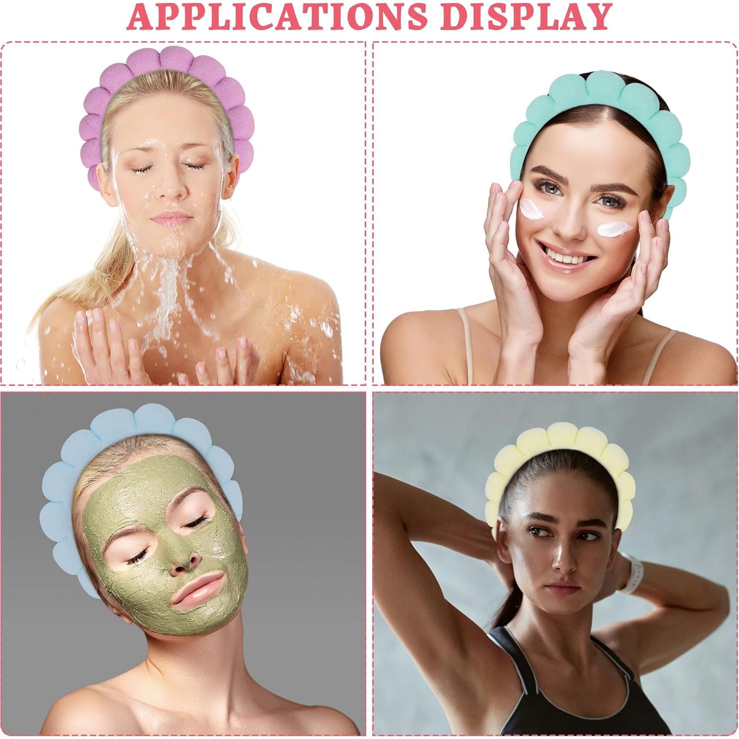 10 Bandas de Spa RAISEY para Maquillaje y Lavado Facial