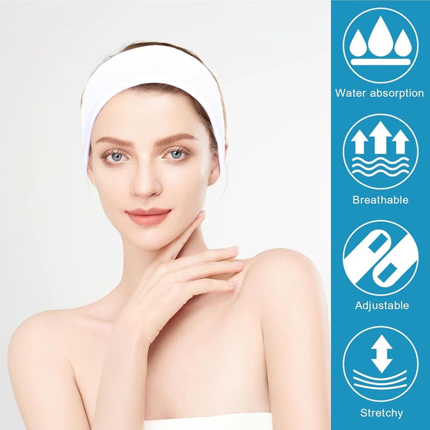 30 Bandas de Cabeza Spa JACYUIG Ajustables para Cuidado Facial
