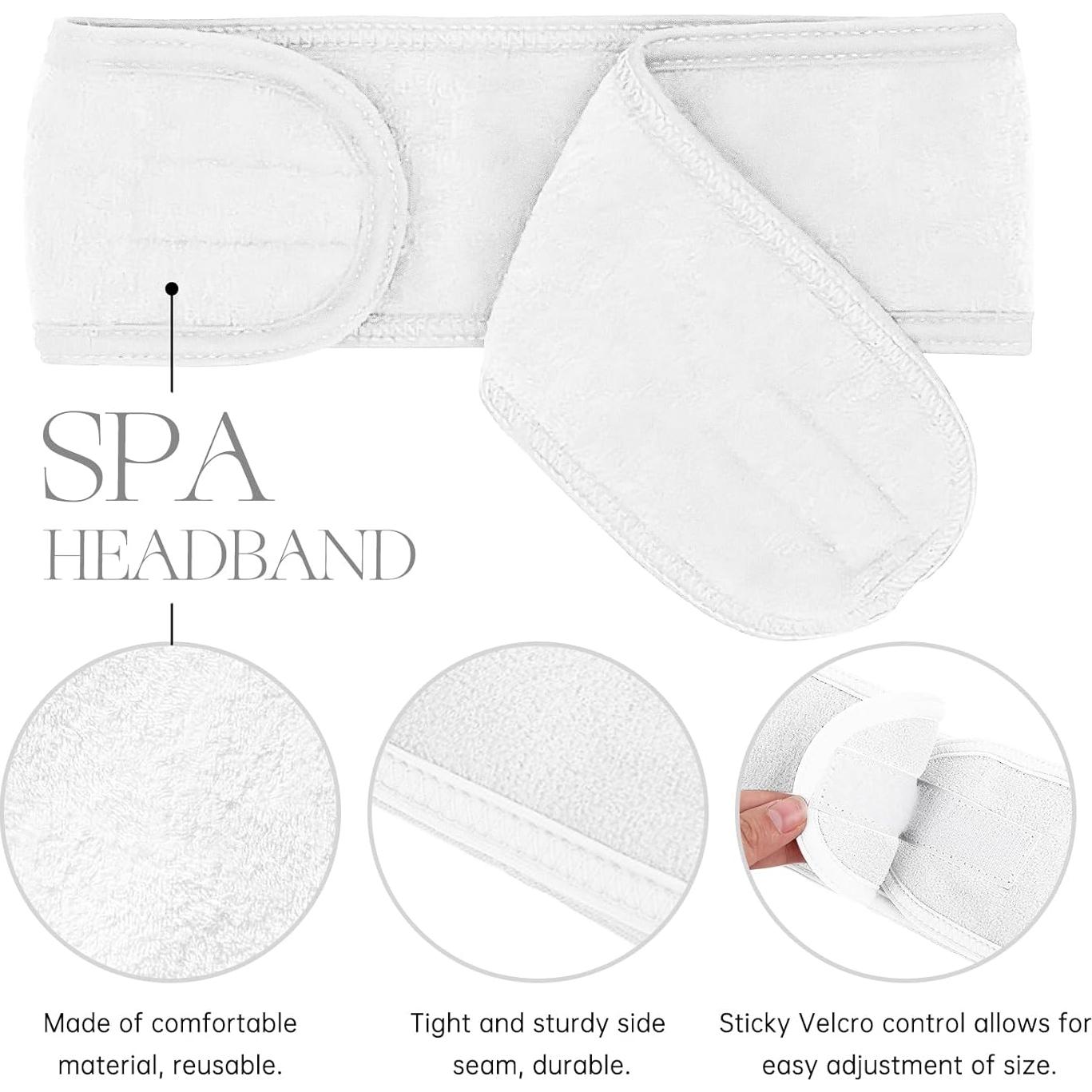 30 Bandas de Cabeza Spa JACYUIG Ajustables para Cuidado Facial
