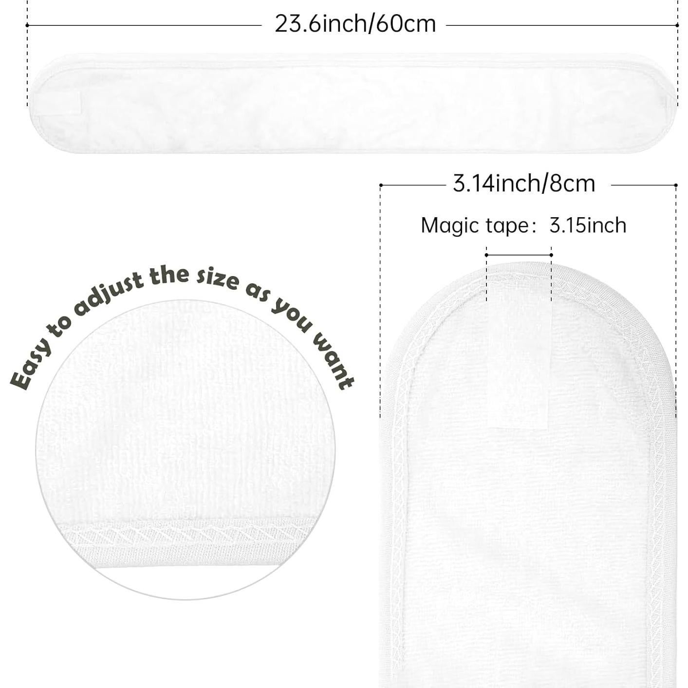 30 Bandas de Cabeza Spa JACYUIG Ajustables para Cuidado Facial