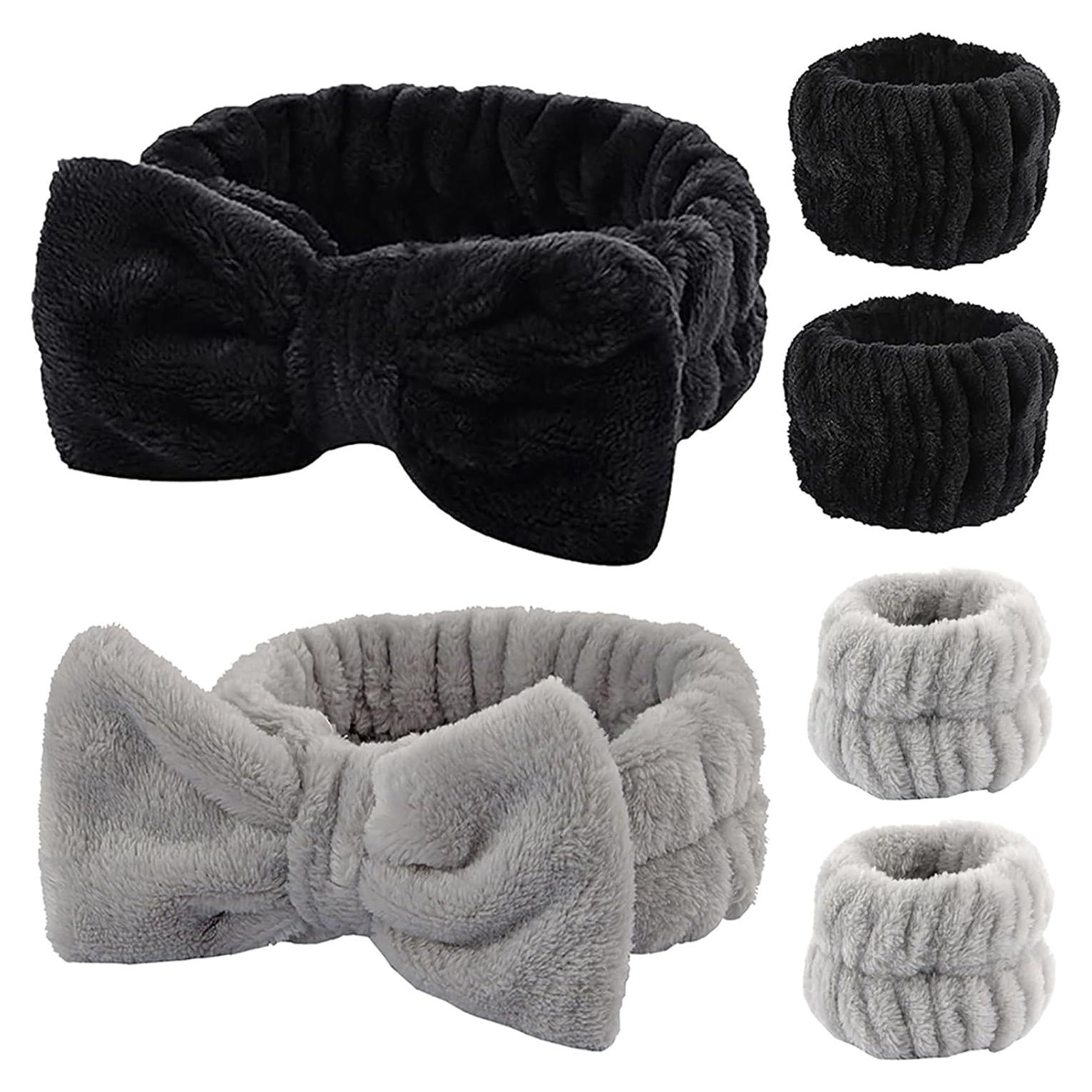 Conjunto de Toallas de Muñeca y Diadema YIFVNGHUI Microfibra