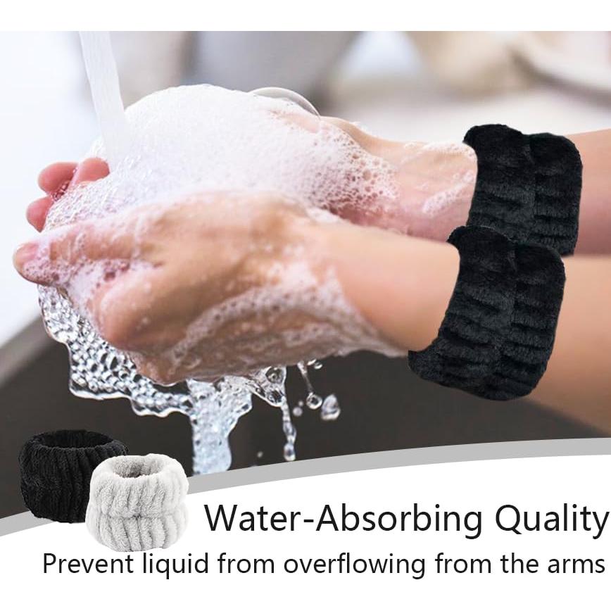 Conjunto de Toallas de Muñeca y Diadema YIFVNGHUI Microfibra