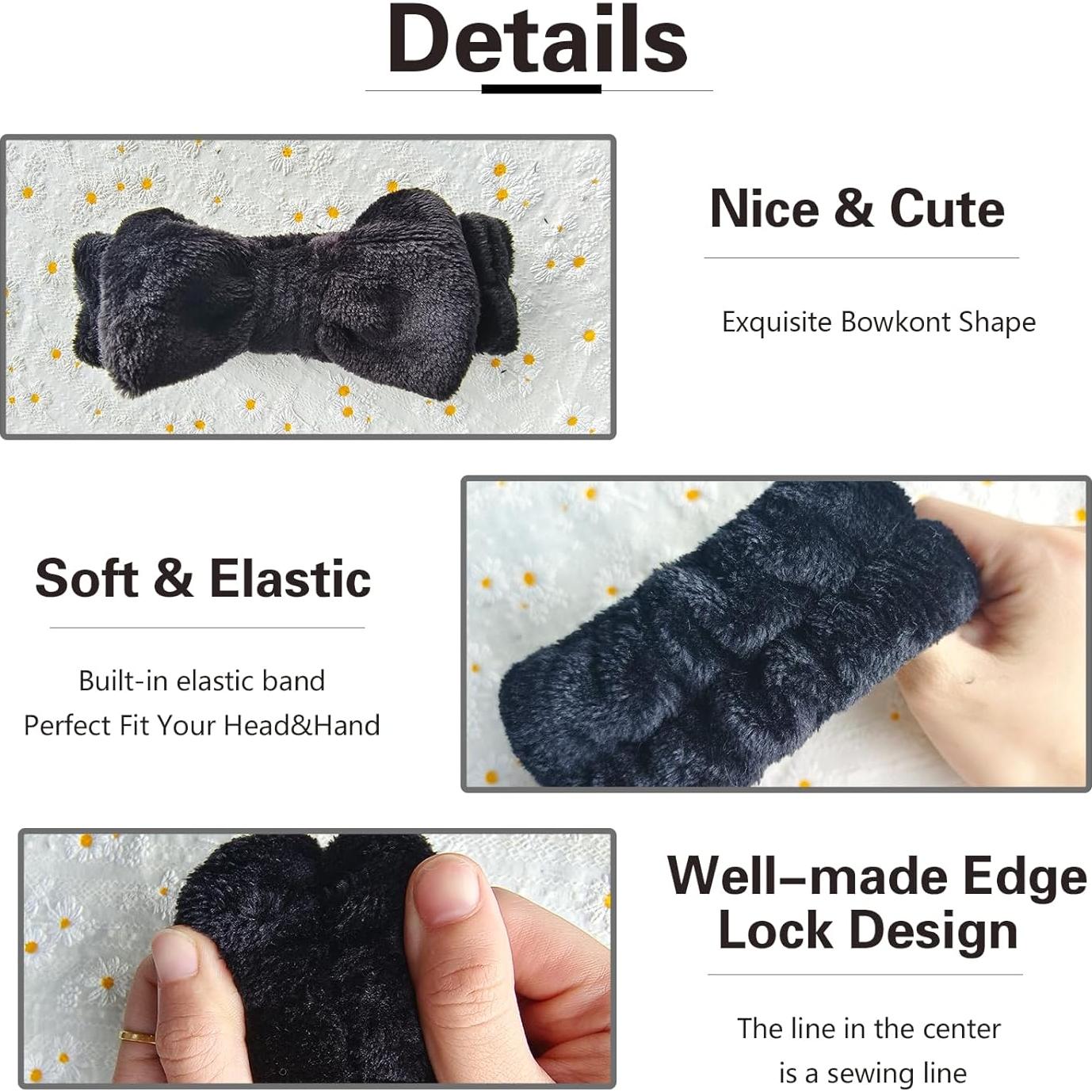 Conjunto de Toallas de Muñeca y Diadema YIFVNGHUI Microfibra