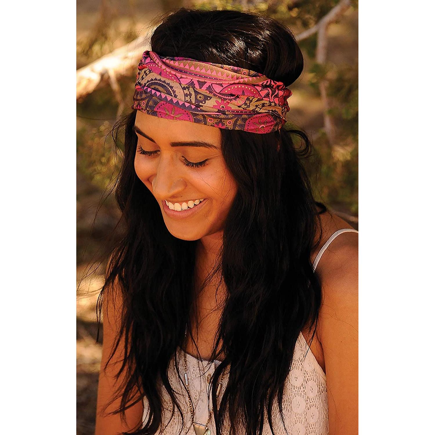 Diadema Ancha para Mujeres Karma Arcoíris Tie Dye - 1 Cuenta