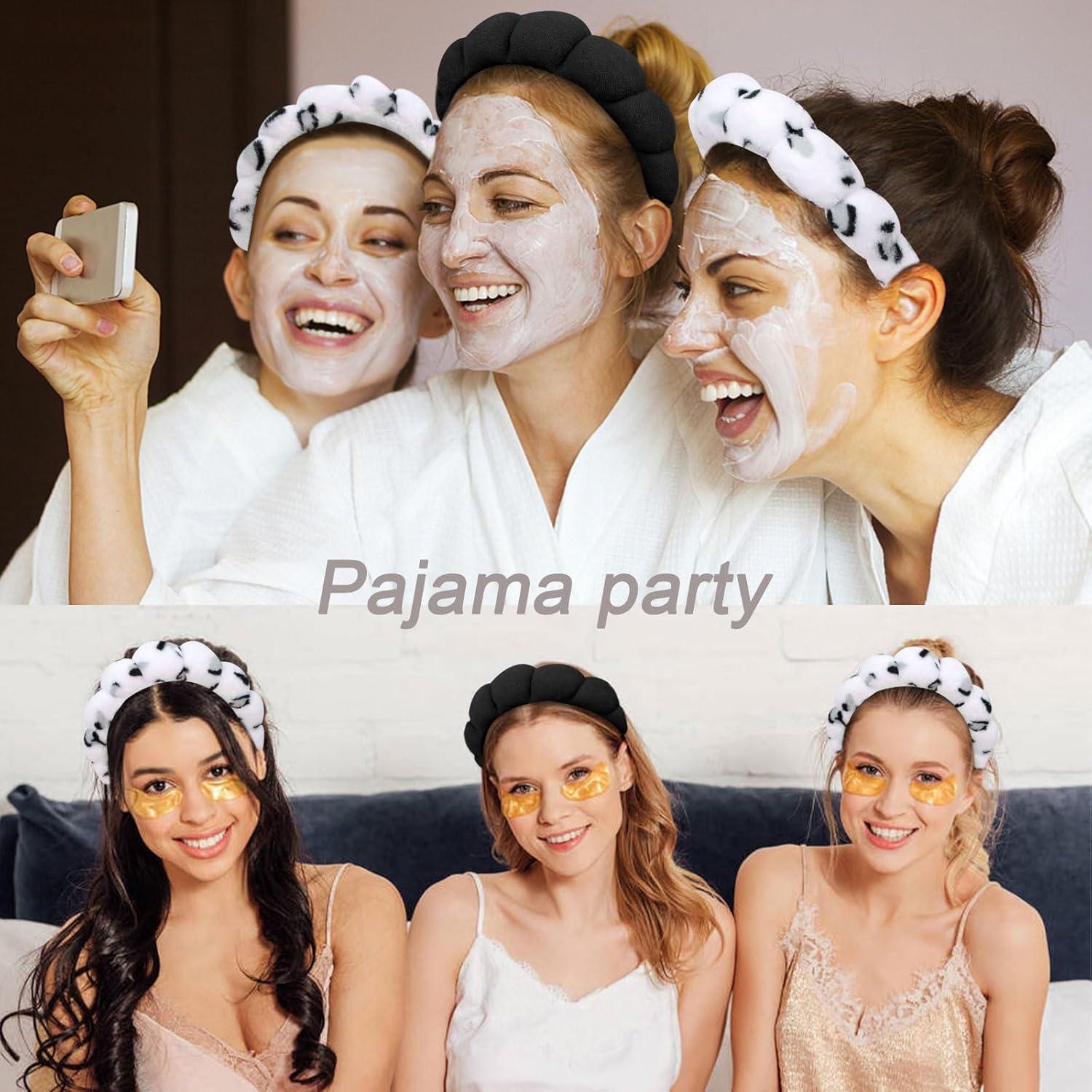 Diademas de Cuidado de la Piel Wecoe 2 Piezas Leopardo