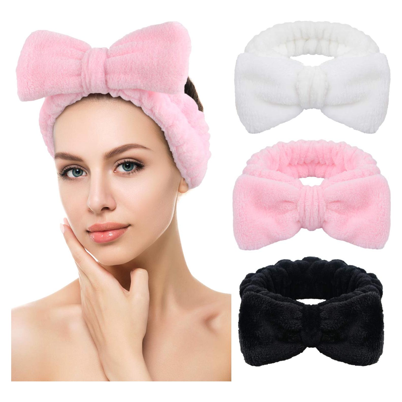 Banda Facial Spa SINLAND Microfibra Suave 3 Piezas Ajustable