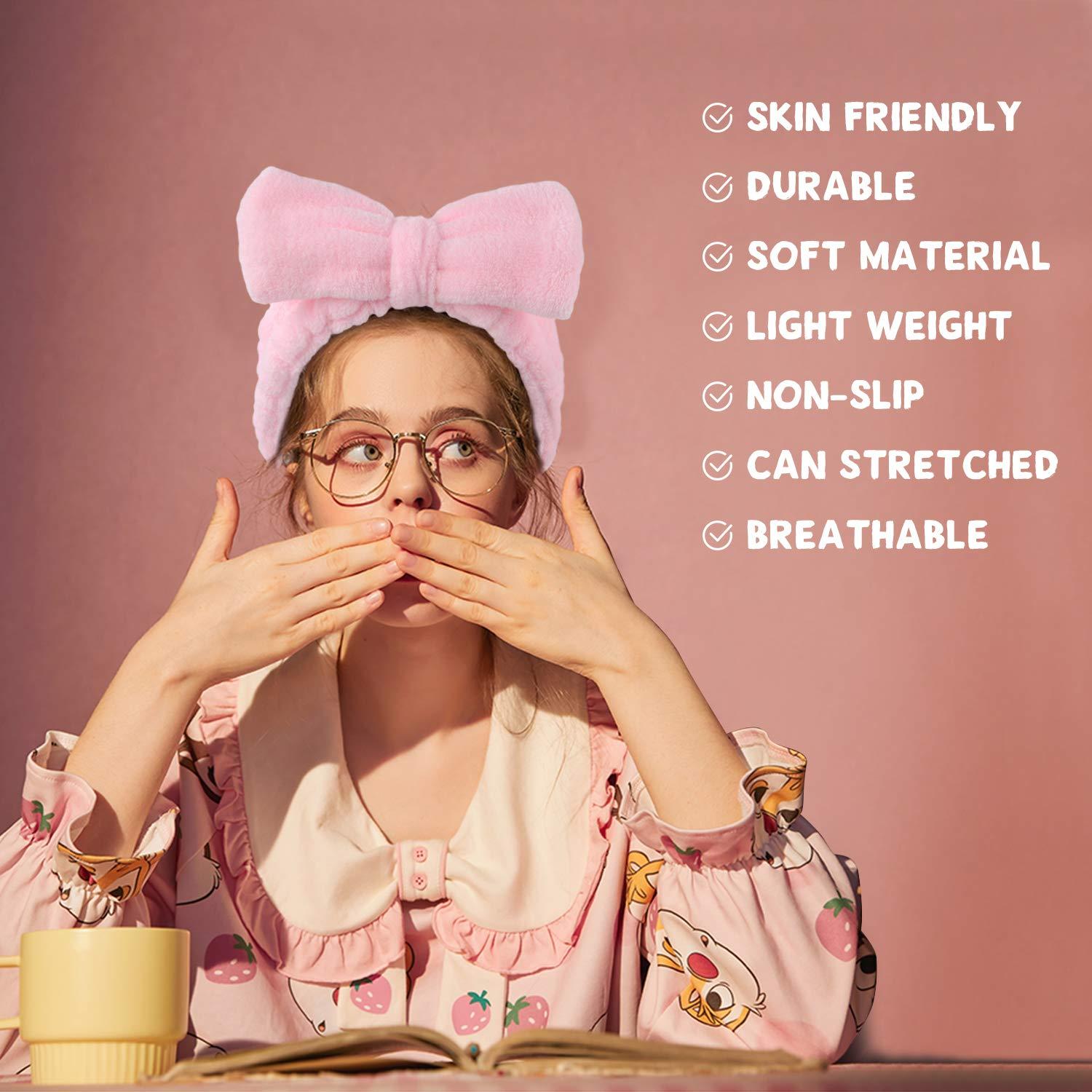 Banda Facial Spa SINLAND Microfibra Suave 3 Piezas Ajustable