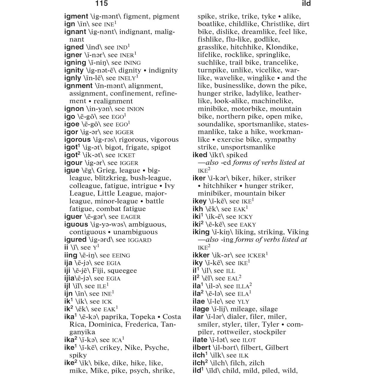 Webster's Rhyming Dictionary, Newest Edition