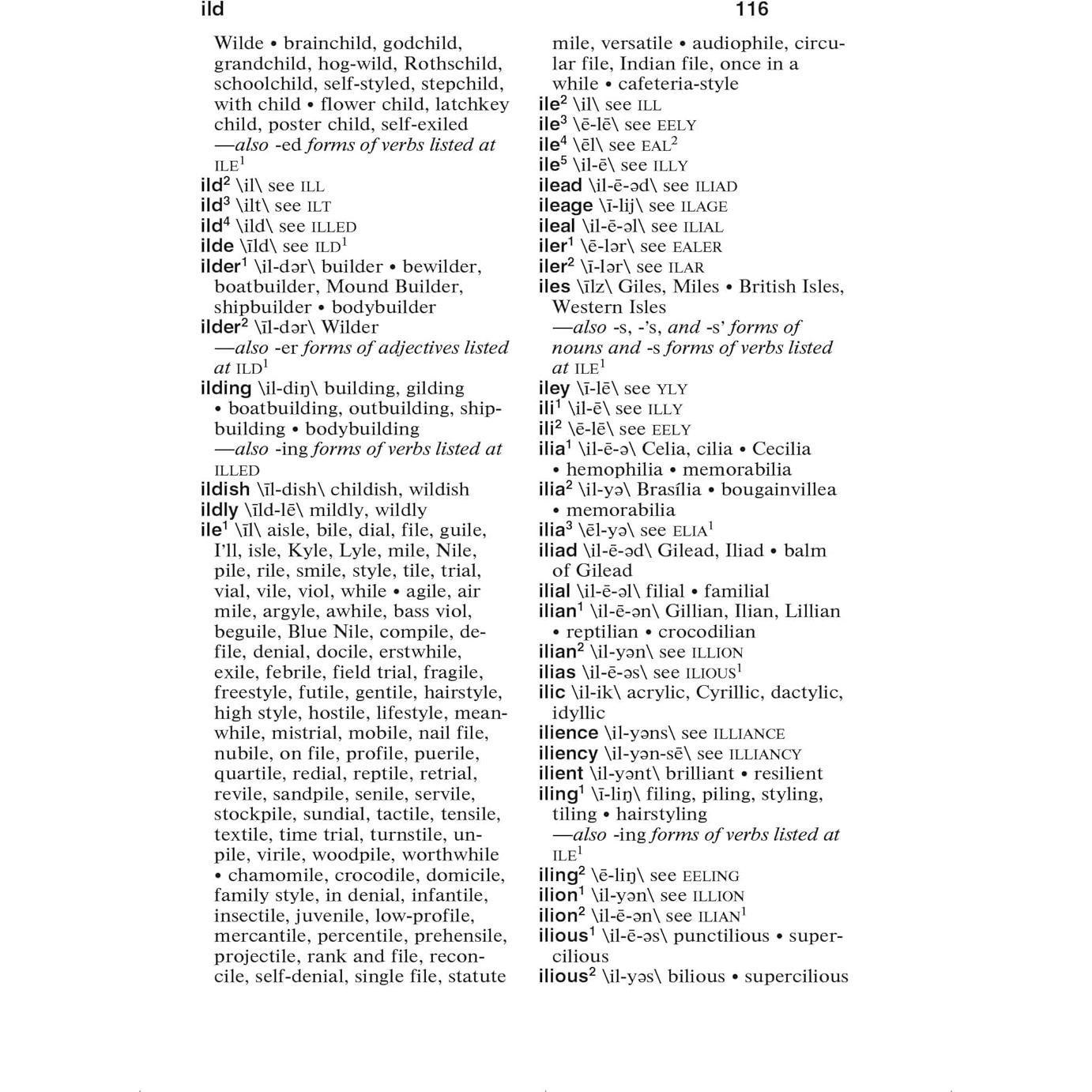 Webster's Rhyming Dictionary, Newest Edition