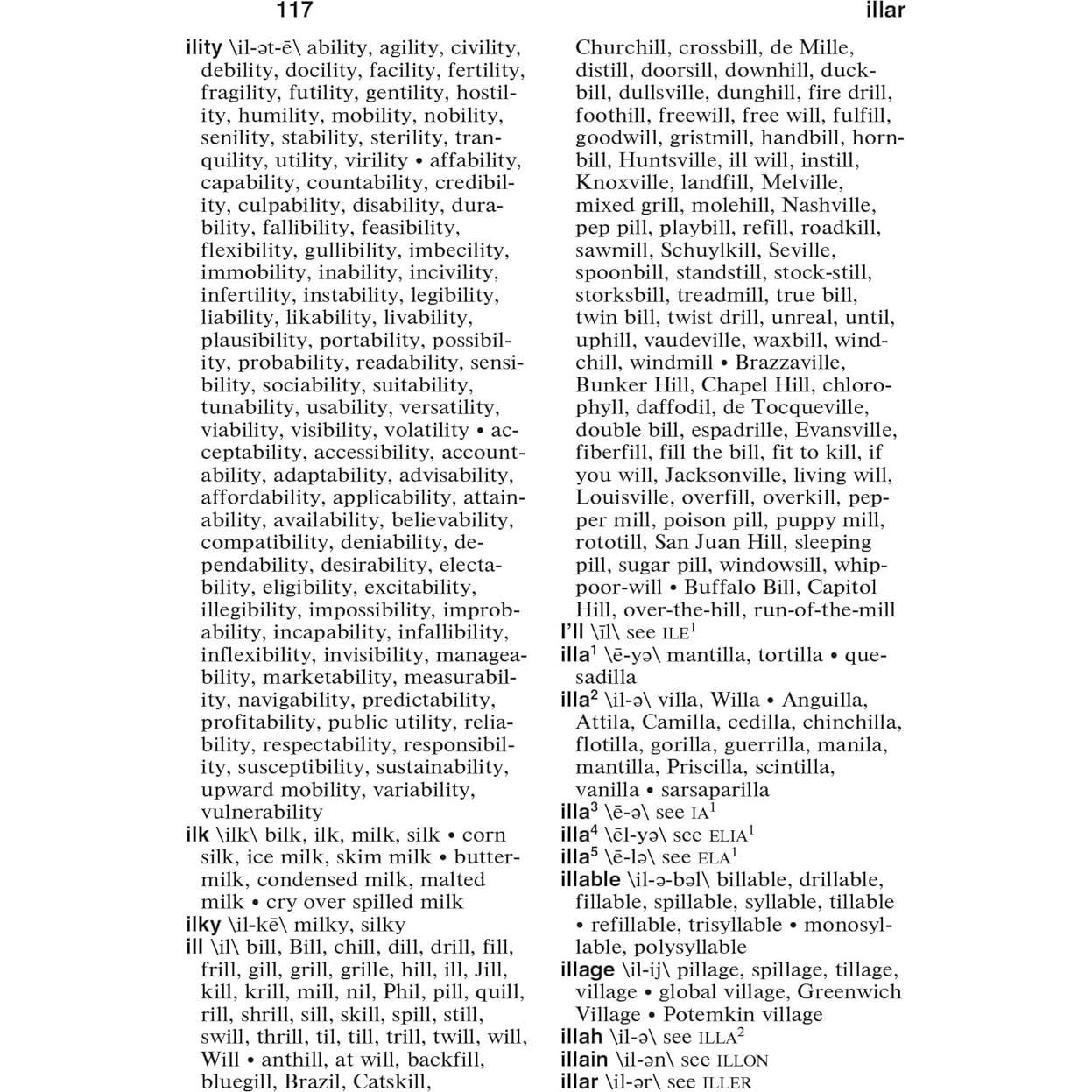 Webster's Rhyming Dictionary, Newest Edition