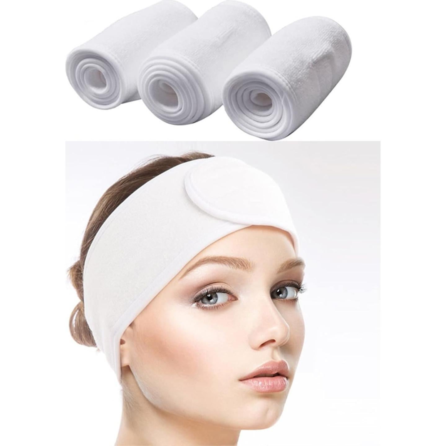 20 Bandas para la Cabeza de Spa Tergy Ajustables Blancas