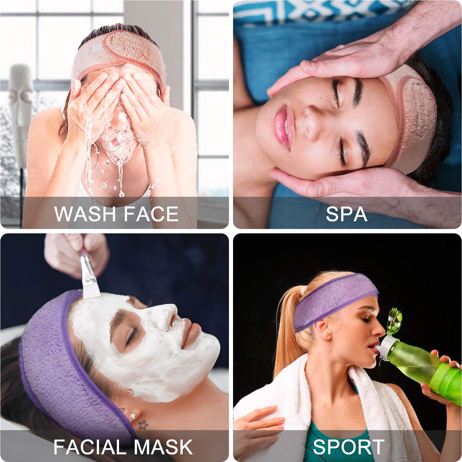 Diadema Facial Ajustable 3 Piezas TailaiMei - Spa y Ducha