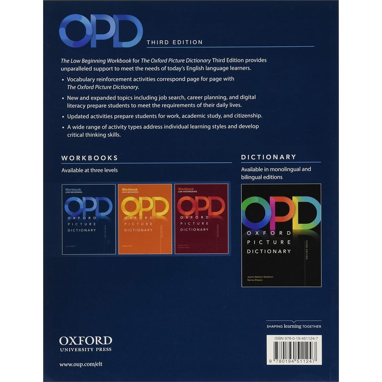 Oxford Picture Dictionary Third Edition: Low-Beginning Workbook