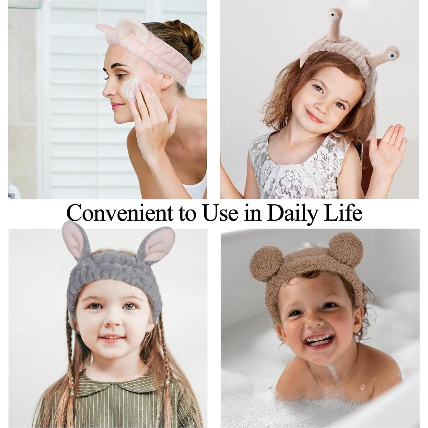 Diadema de Spa YISSION 4 Piezas Microfibra para Maquillaje