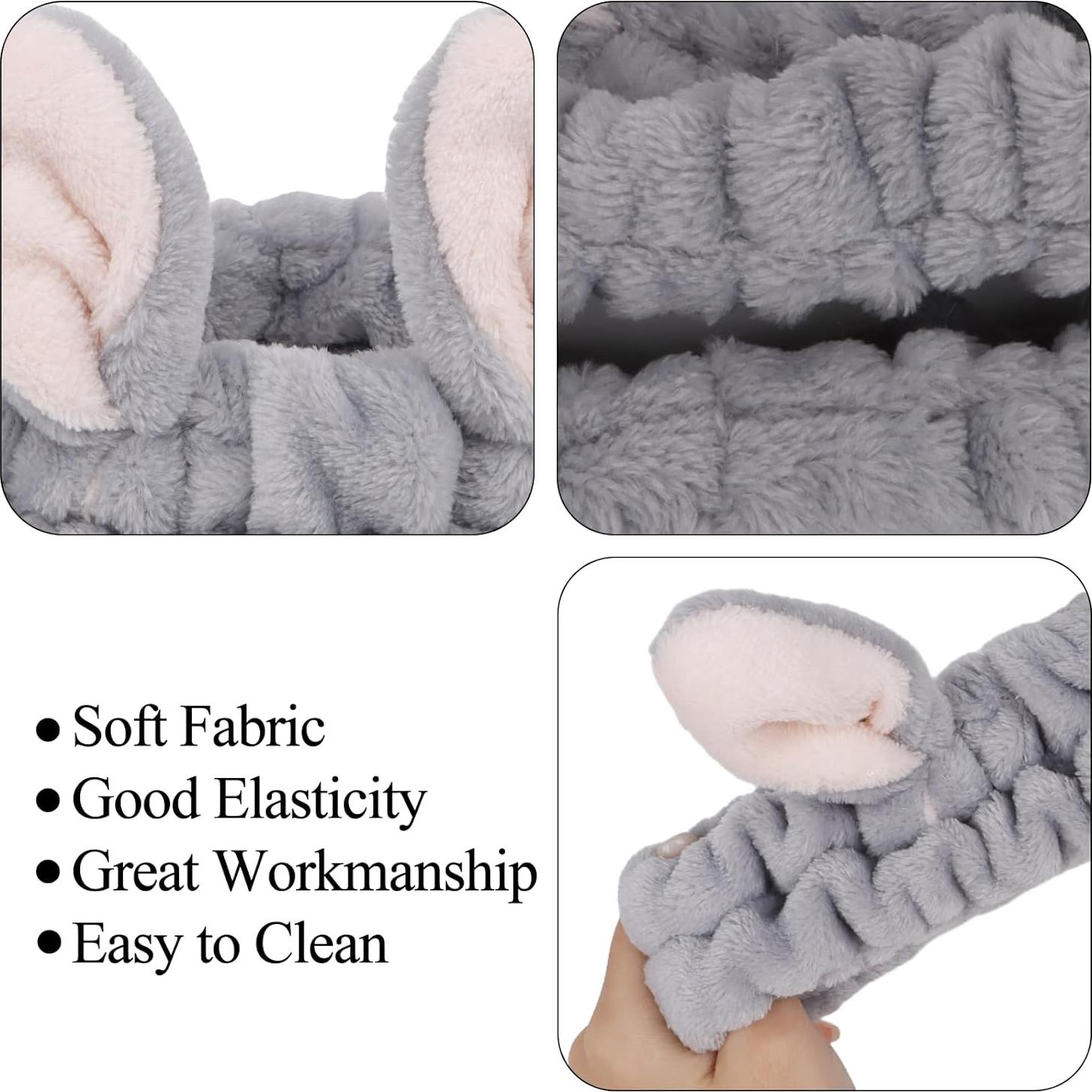 Diadema de Spa YISSION 4 Piezas Microfibra para Maquillaje