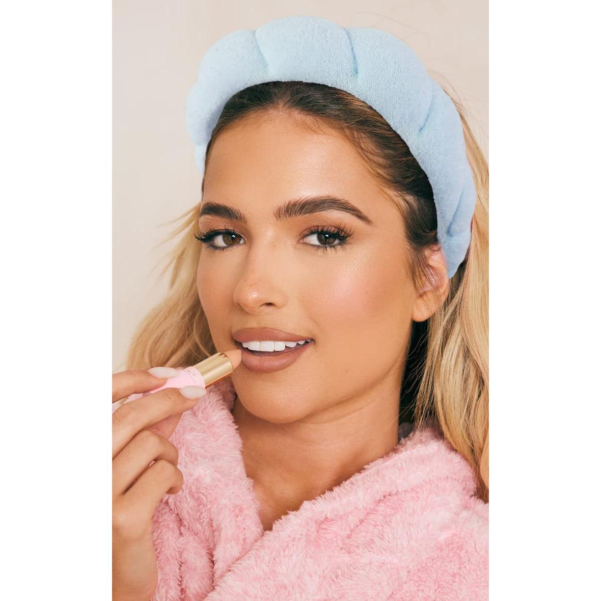 Diadema de Spa WOVOWOVO Azul con Muñequera, Suave y Absorbente