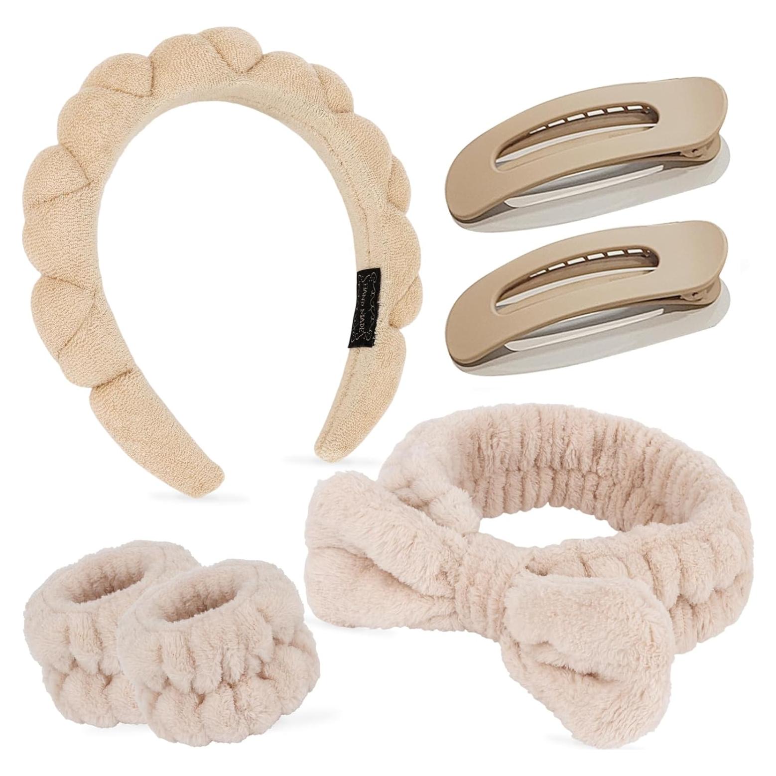 Conjunto de Diademas y Muñequera WHAVEL para Cuidado de la Piel