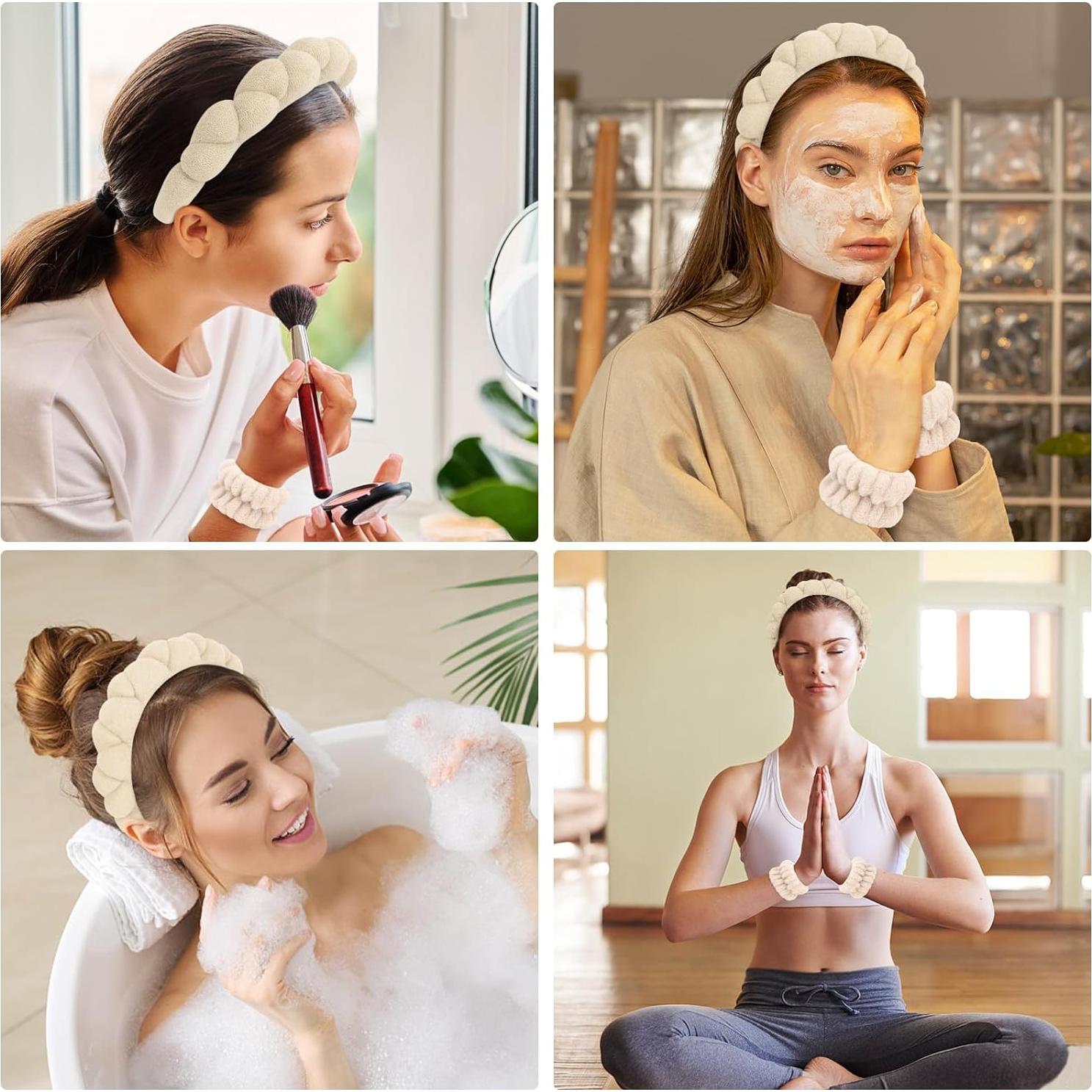 Conjunto de Diademas y Muñequera WHAVEL para Cuidado de la Piel