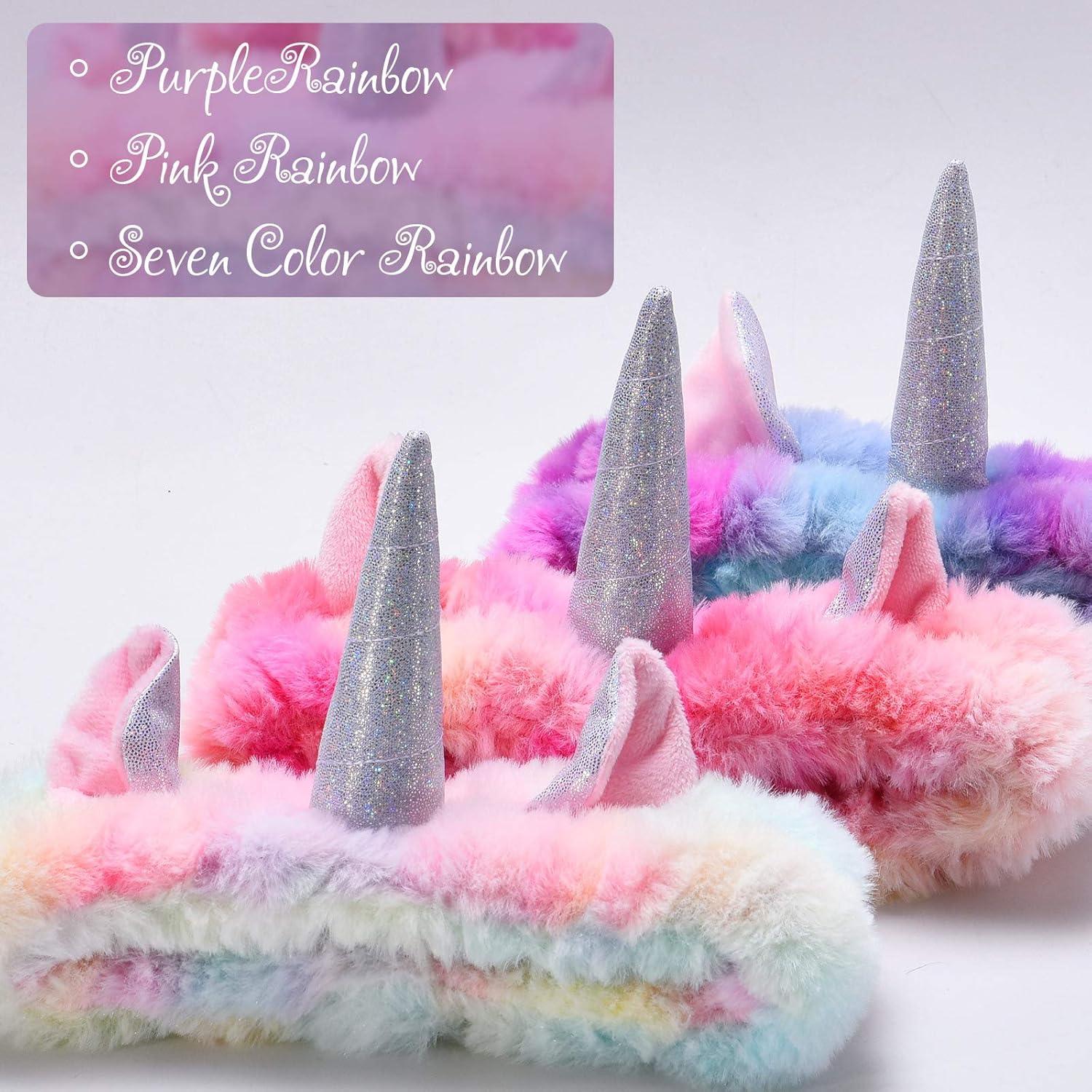 3 Diademas de Unicornio Chuangdi para Maquillaje y Spa