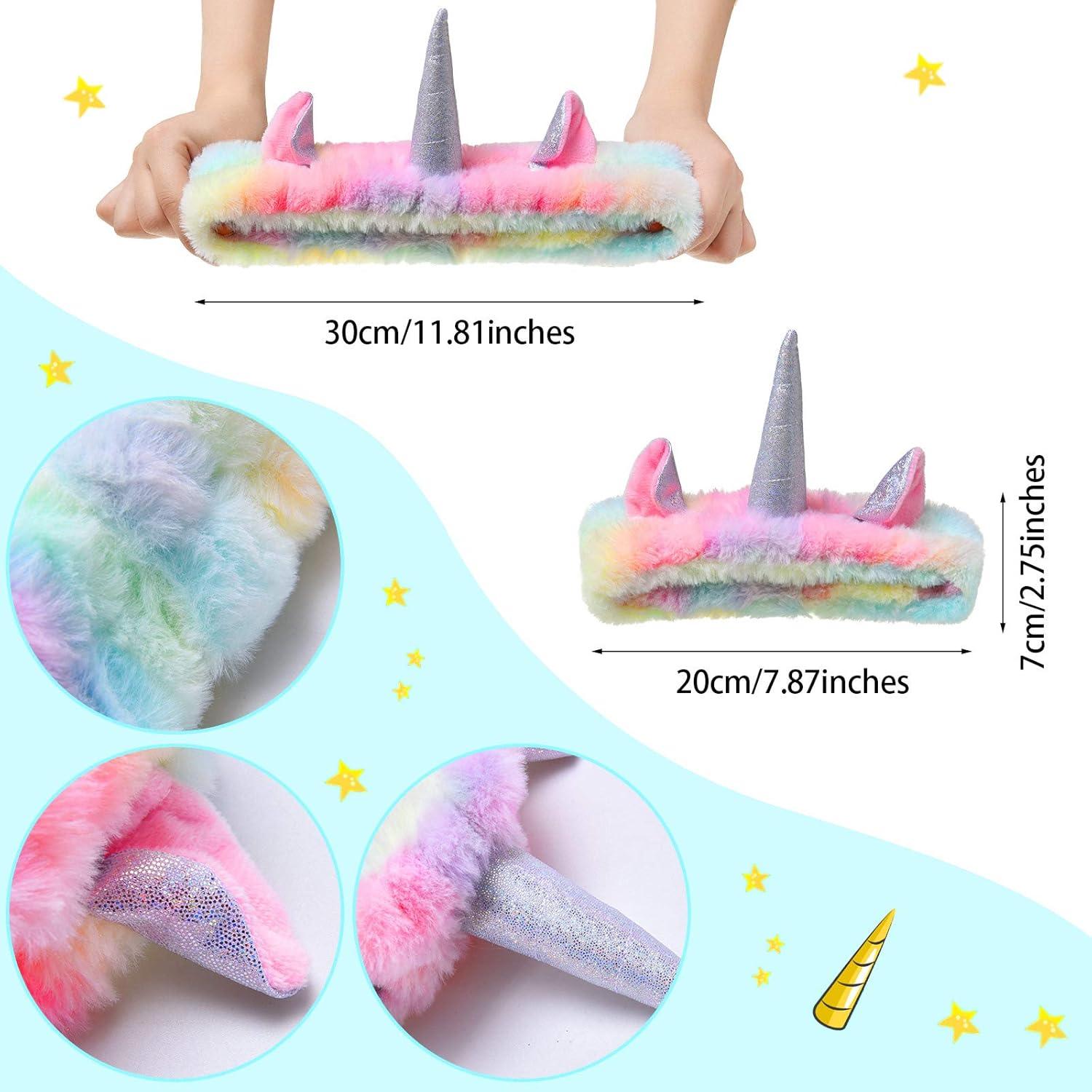 3 Diademas de Unicornio Chuangdi para Maquillaje y Spa