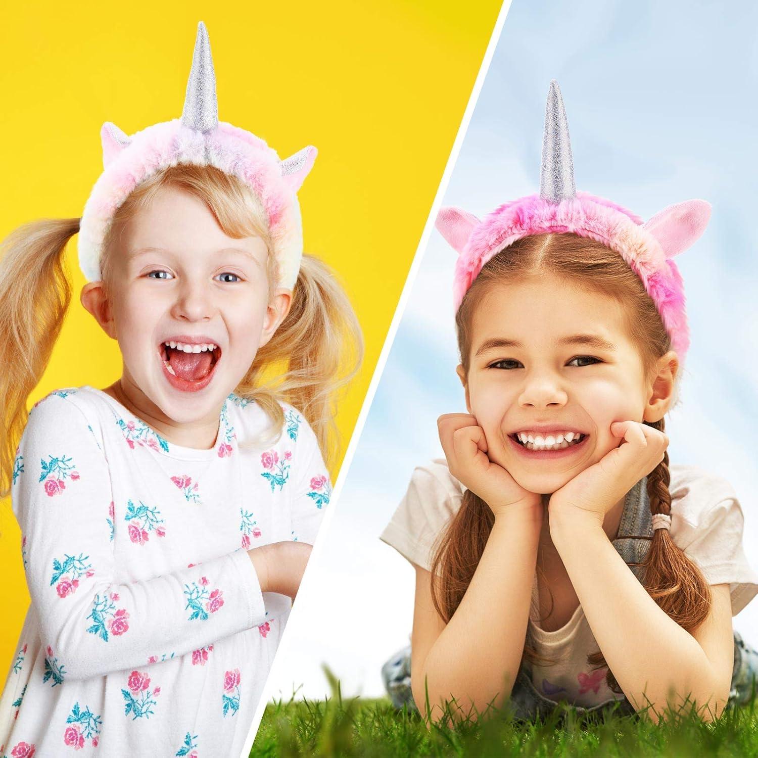 3 Diademas de Unicornio Chuangdi para Maquillaje y Spa