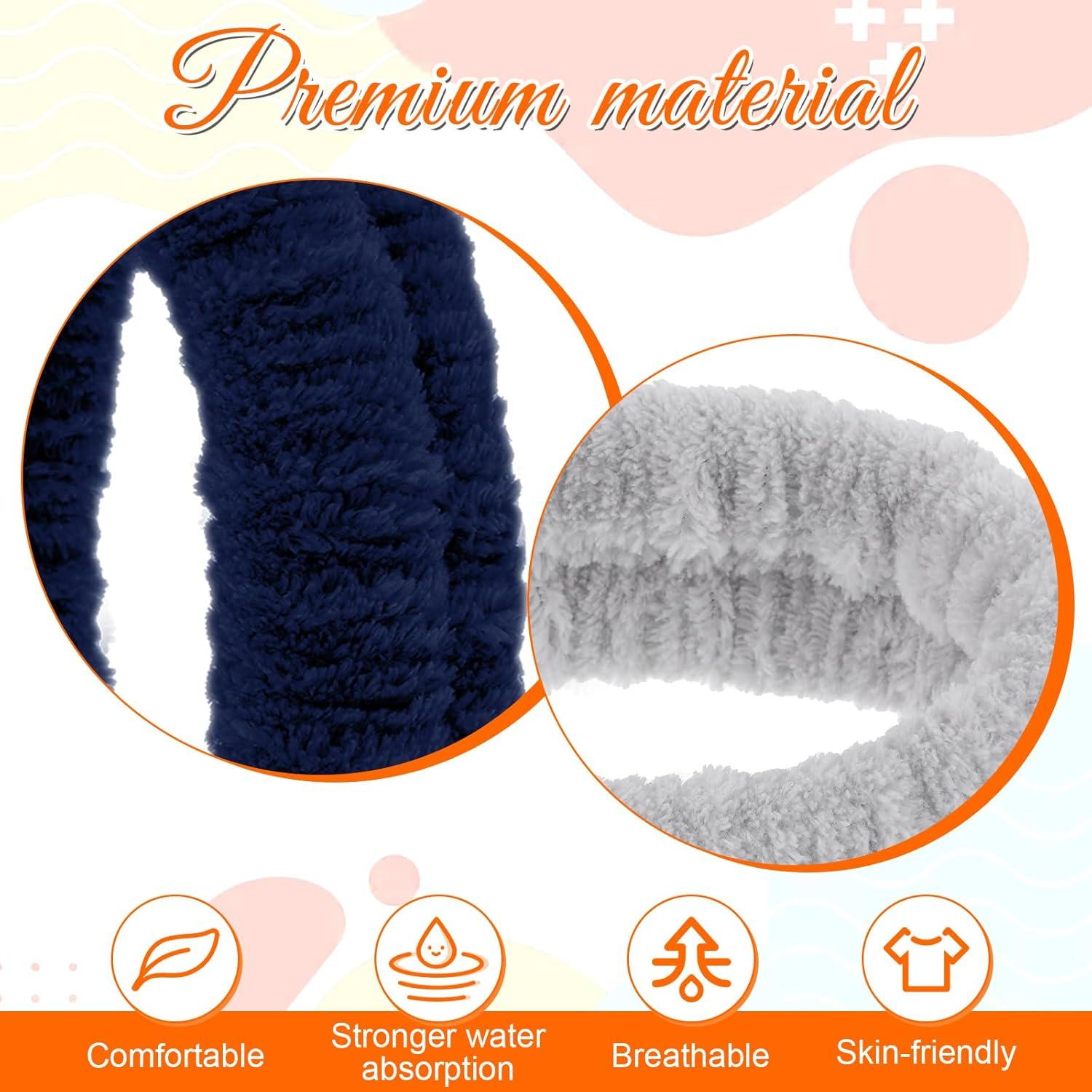 2 Pcs Banda de Maquillaje GEEHUA, Franela Absorbente 17x5cm