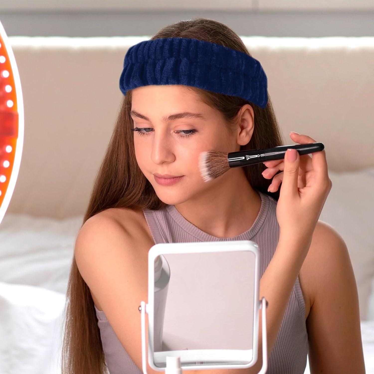 2 Pcs Banda de Maquillaje GEEHUA, Franela Absorbente 17x5cm