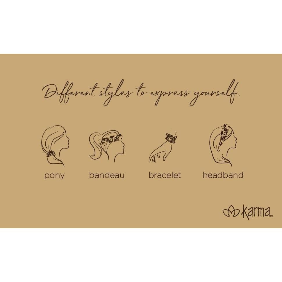 Diadema delgada de tela Karma para mujeres - Estilo versátil