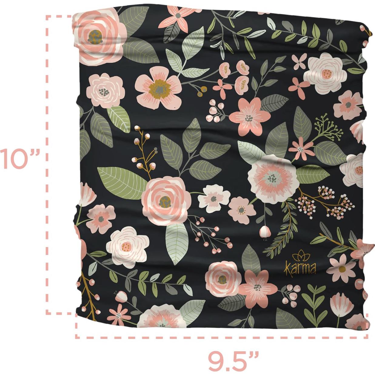 Diadema Elástica de Tela Karma - Retro Floral Púrpura - Mediana