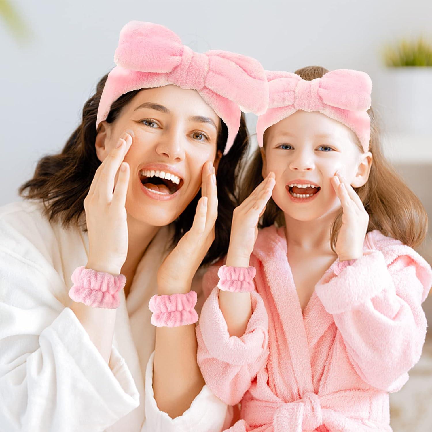 Set de Lavado de Cara AMCAMI 6 Piezas Rosa - Bandas y Muñequera