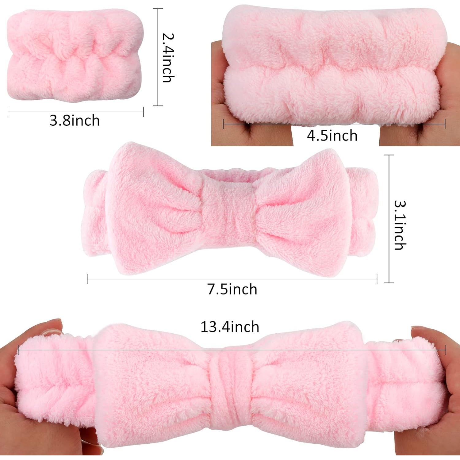 Set de Lavado de Cara AMCAMI 6 Piezas Rosa - Bandas y Muñequera