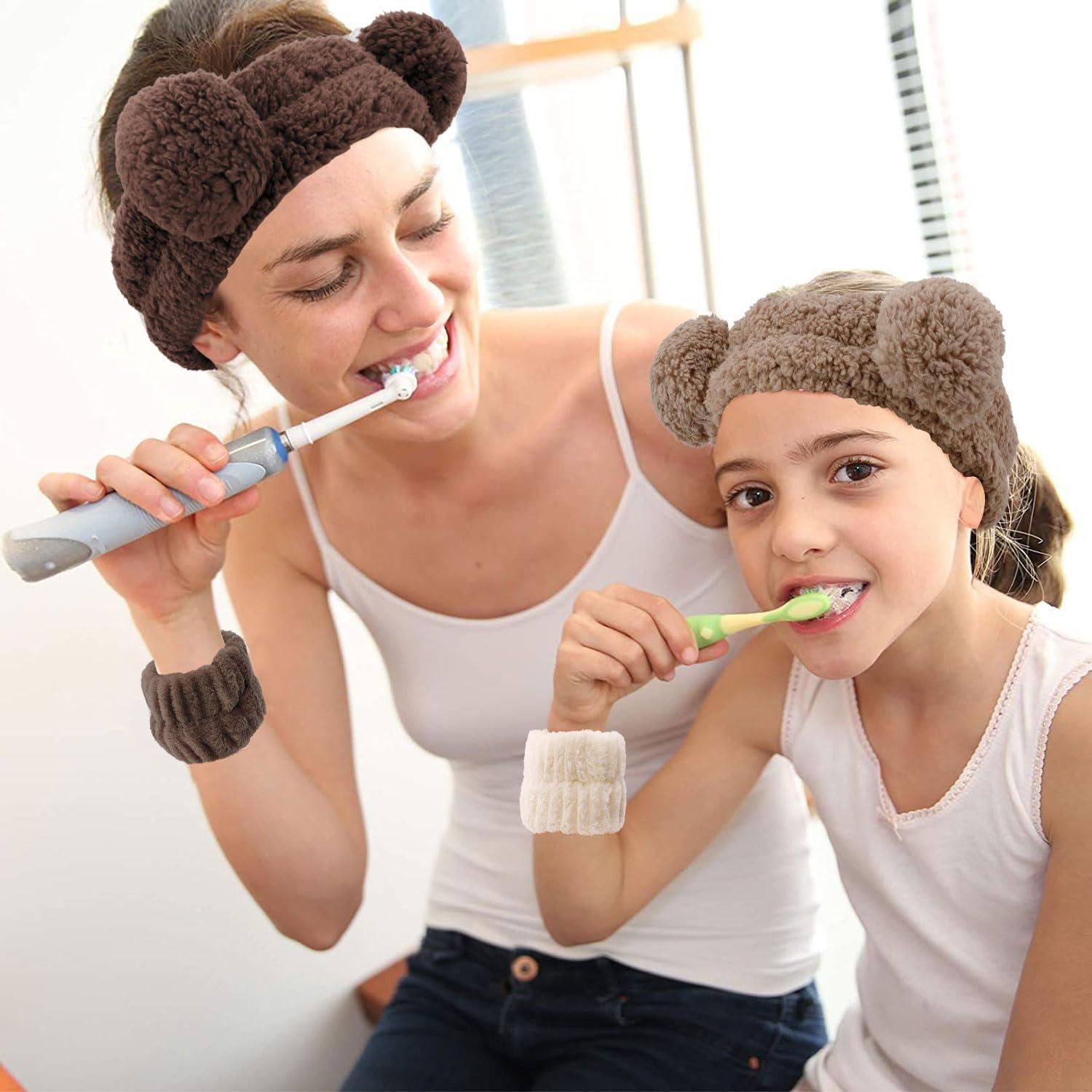 Conjunto de Diadema y Pulseras de Spa Atoden - Oso Marrón